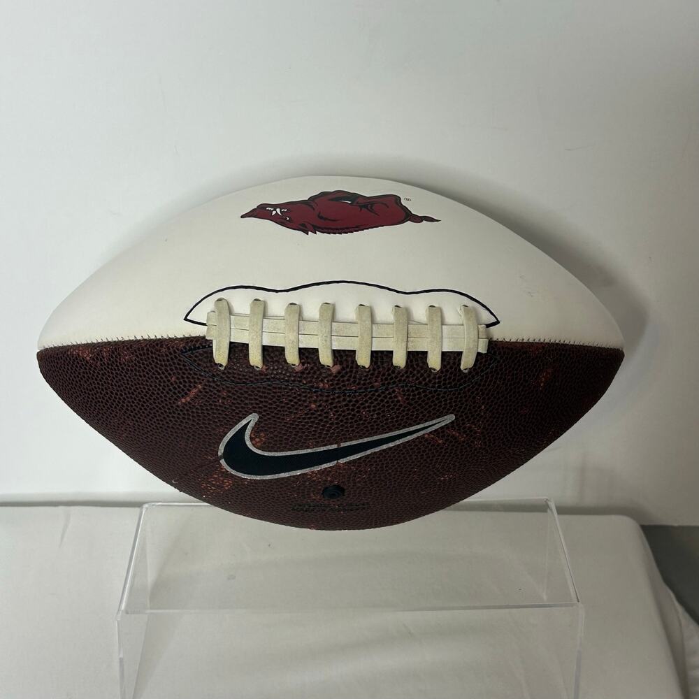 Nike Arkansas Razorbacks Multi Signed Football Autograph Ken Hatfield Unverified